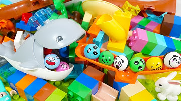 Satisfying Building Blocks☆Marble Run ASMR Whale course