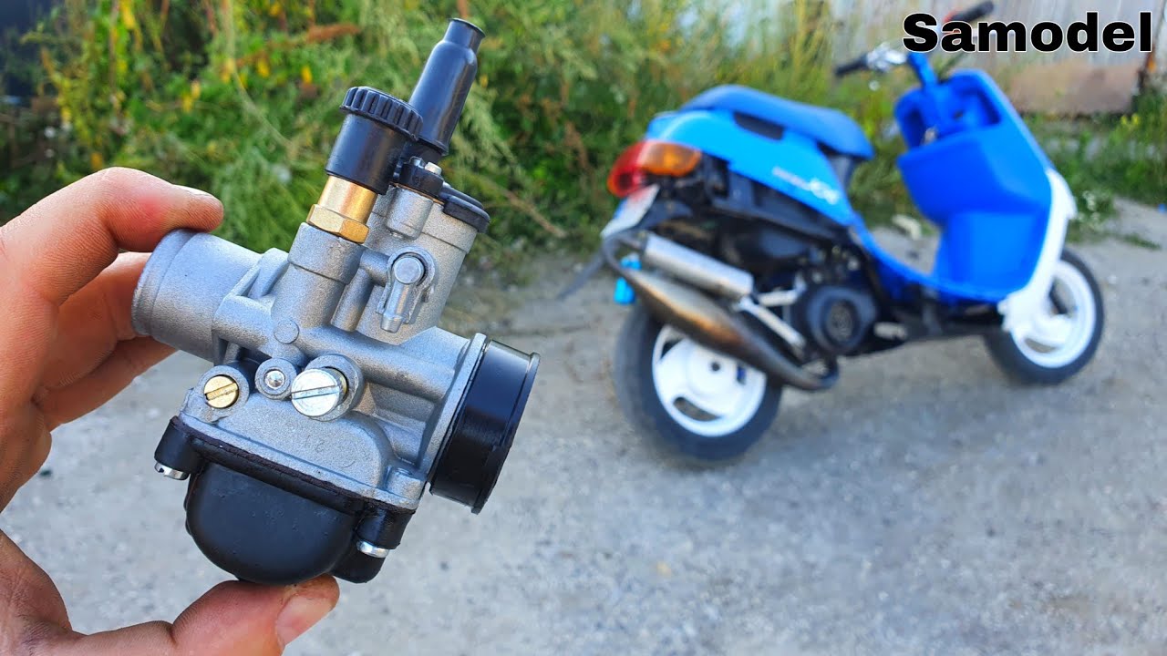 21 carburetor on scooter - YouTube