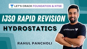Hydrostatics | Physics | IJSO Rapid Revision | IJSO 2020 | Rahul Pancholi