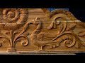 Double cot wood carving 6/6 design work || double cot Swan carving