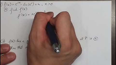 Differentiation exponential logarithm (A Level Chapter 9.2)