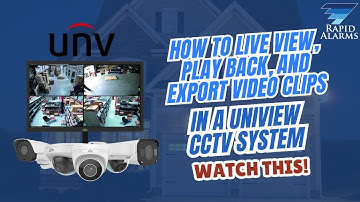 How to live view, play back, and export video clips in a Uniview CCTV system