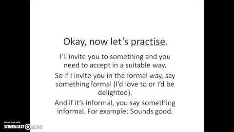 Accepting an Invitation - English lesson