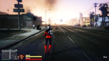 Superman V2 script mod mixed with Thanos V3 script mod in GTA5