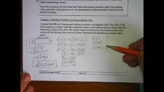 Grade 12 Calculus - Optimization Problems
