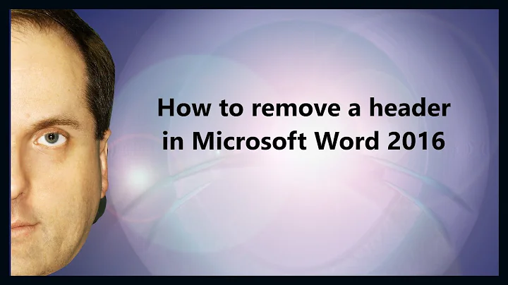 How to remove a header in Microsoft Word 2016