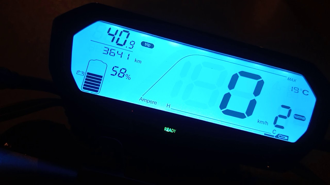 Soco Panel Instrument panel view while riding. Regeneration in Super SOCO TS1200R ...