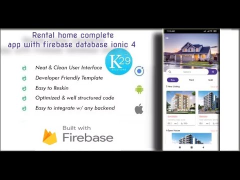 Rental home ionic 4 complete app with firebase