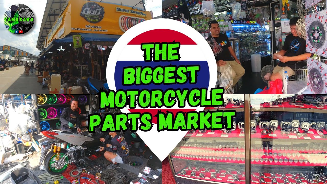 Poonsap Market in Thailand | Walkthrough | Motorcycle Parts & Accessories