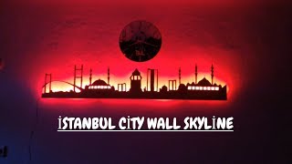 Istanbul Skyline Kıl Testeresi Ile Duvar Paneli Yapımıwall Decor