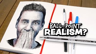 Can I Draw REALISM with Cheap BALL-POINT Pens?..