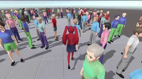 Basic Unity Engine Crowd Simulation Test