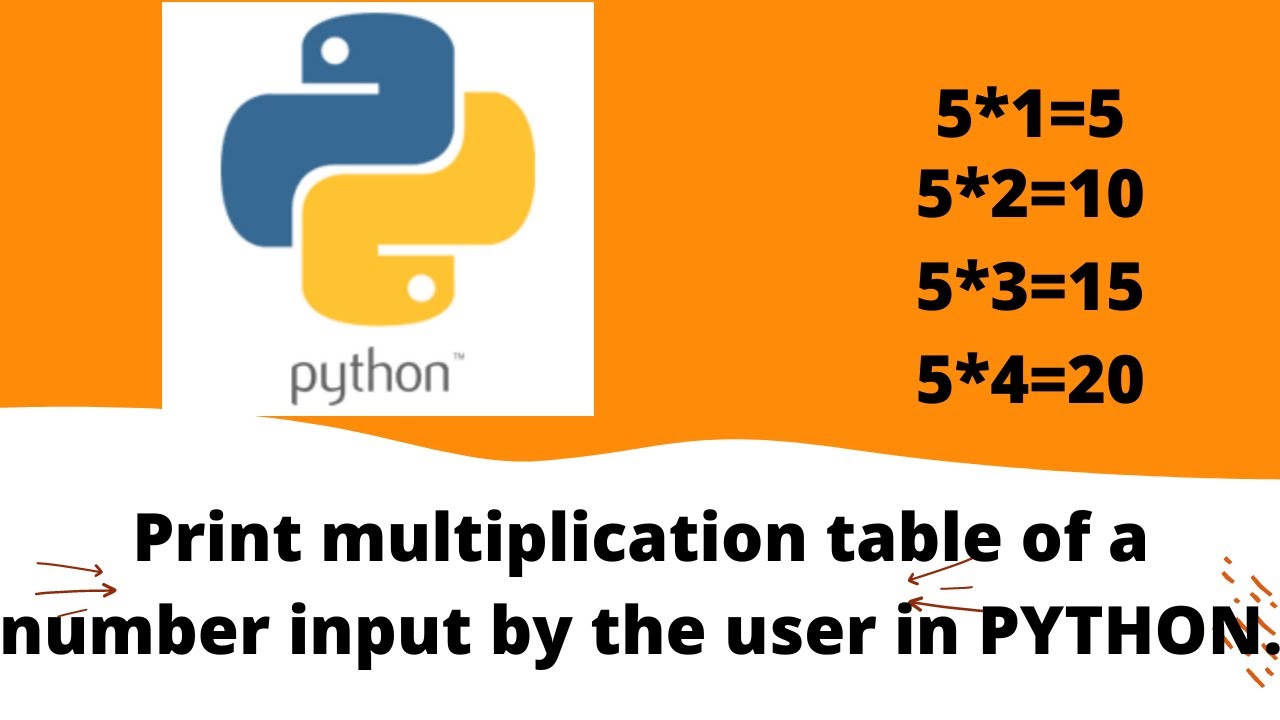 Print multiplication table of a number input by the user in python ...