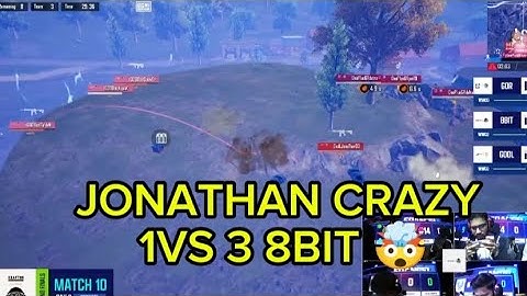 🤯Jonathan 1vs3 8Bit Crazy NADES In BMSD #bgmi #godlike #bmsd 