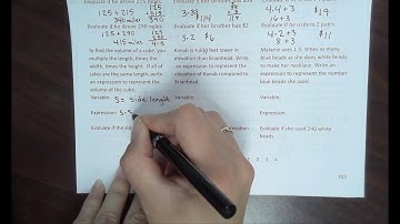 7.6 Journal Using Algebraic Expressions