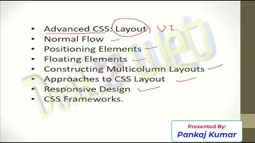Advance CSS layout | Normal flow | Inline elements | Web Technology and Its Application | 18CS63