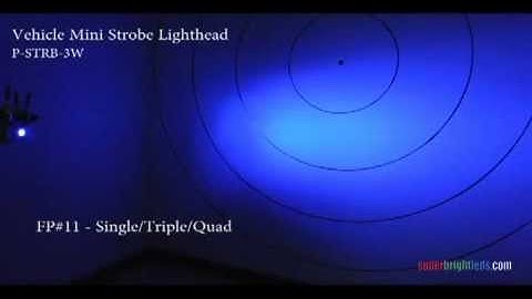 Vehicle Mini Strobe Lighthead - Flash Pattern Demo P-STRB-3W series