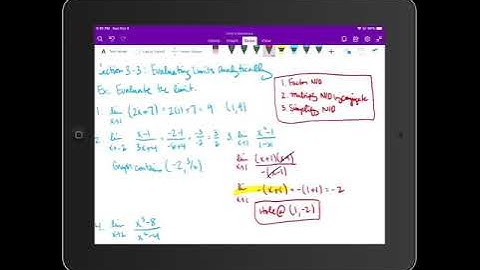 Section 3 3 Evaluating Limits Analytically Part 1