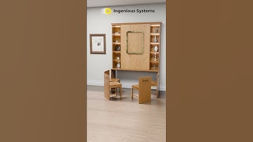 This Showcase Becomes a Full Solid Wood Dining Table! The Ultimate Space Saver #furnituredesign