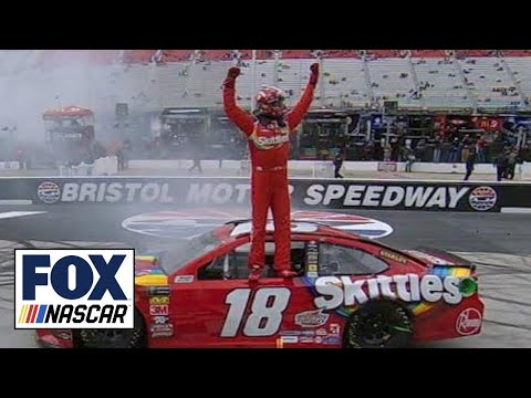 Kyle Busch holds off Kyle Larson for second straight win | 2018 BRISTOL | NASCAR on FOX