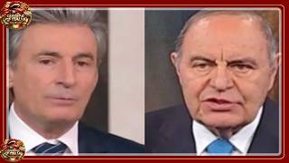 Dibattito televisivo Bruno Vespa e Milo Infante in un botta e risposta