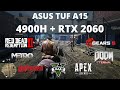 Ryzen 9 4900H + RTX 2060 - ASUS TUF A15 - 10 GAME TEST