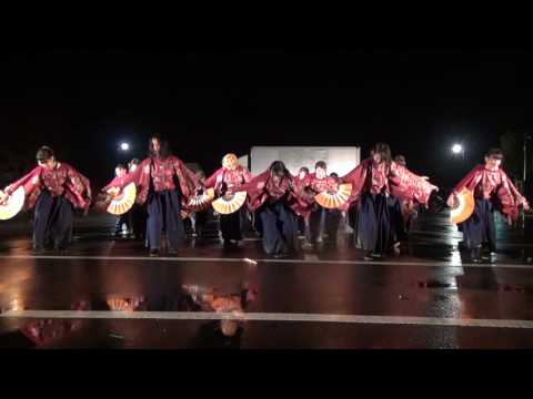 日原イルミネーション点灯式2016（山口県立大学よさこい部奄美連合萩組）