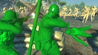 Green Army Men Fort Vs Endless Waves Of Tans - Men Of War Army Men Mod Battle Simulator