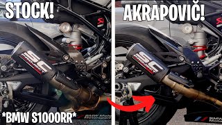 BMW STOCK HEADERS Vs AKRAPOVIČ HEADERS with SC PROJECT!! *2022 S1000rr*