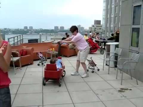 Sara and Rebecca enjoy a Rooftop Party