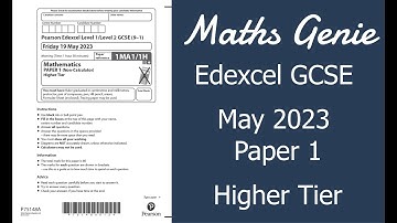 Edexcel Higher Paper 1 May 2023 Exam Walkthrough