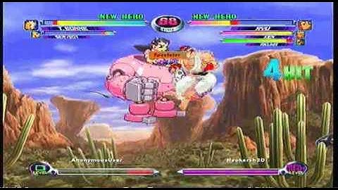 MvC2 Online (360): Anonymous Usar (Serv/MM/Tron) vs NeoKarsh (Ryu/Ken/Aku) 5 .:12.18.09:.