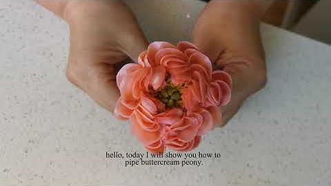 how to pipe buttercream flower peony