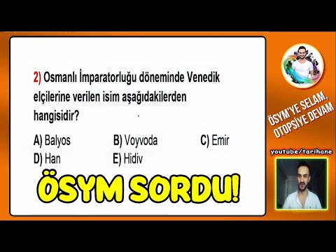 5) Osmanlı Devleti Yükselme Dönemi Soru Çözümü - KPSS Tarih 2024