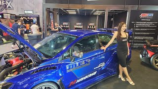 The Subaru Wrx Sti Race Car on display at the TransSportShow 2024 in Manila