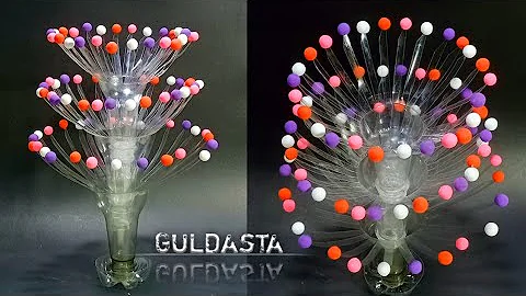 Recycle Material Project for school / Guldasta Flower Craft ideas with Plastic Bottle / Guldasta