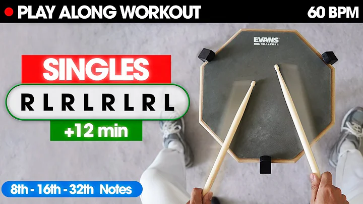 Practice your SINGLES with this video (8th, 16th, 32nd Notes)