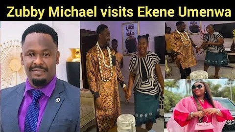 Zubby Michael visits Ekene Umenwa on set. She can't stop laughing🤪!