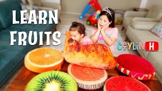 Ceylin & Ceren - Learn Fruits With Johny Yes Papa Finger Family Learn Colors Wheels On The Bus Song