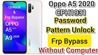 OPPO A5 2020 Password Unlock 🔑🔓 FRP Baypass 100% 2023 New Tricks
