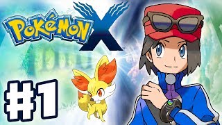 Pokemon X and Y - Gameplay Walkthrough Part 1 - Intro and Starter Evolutions (Nintendo 3DS) screenshot 4