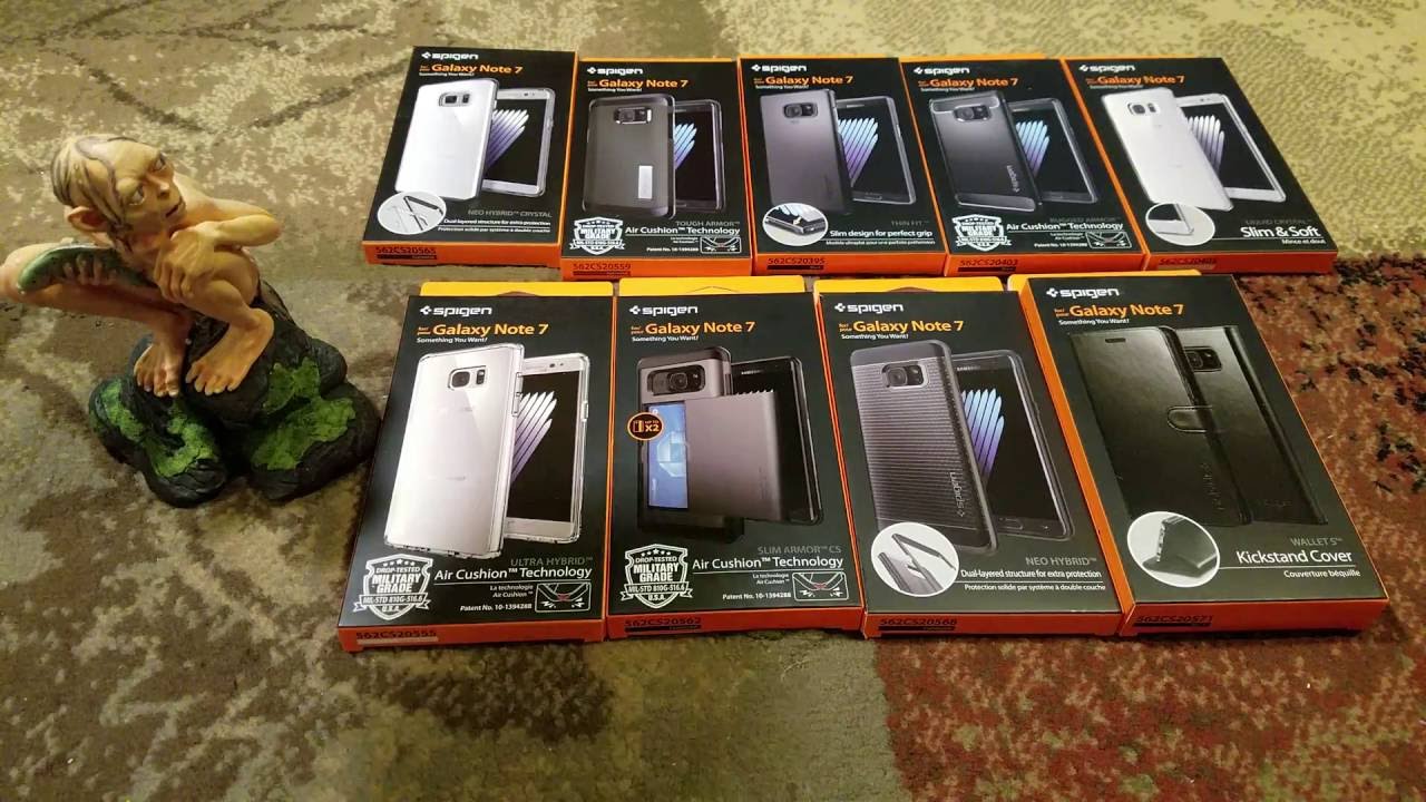 Galaxy Note 7 Spigen 9 Different Cases Unboxing and Giveaway!