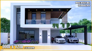 Modern House Design | 10m x 12m with swimming pool | 4 Bedrooms