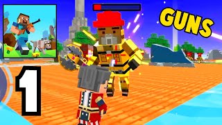Fire Craft: 3D Pixel World - Minecraft with GUNS - Gameplay part 1 (level 1-5) screenshot 5