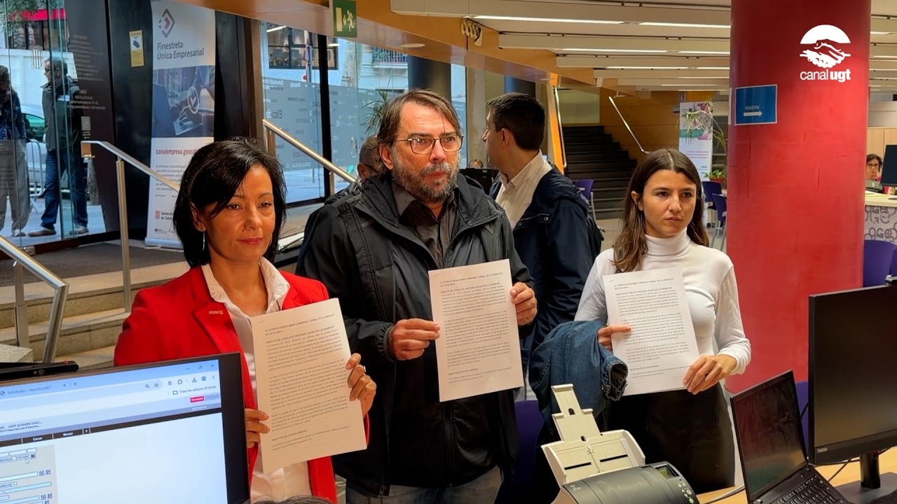 UGT i CCOO registren la convocatòria de vaga del 11 de novembre