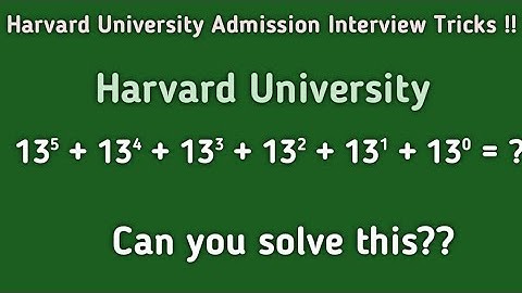Harvard University Admission interviews maths tricks!! Calculator Not Allowed 🙅‍♂️✍️