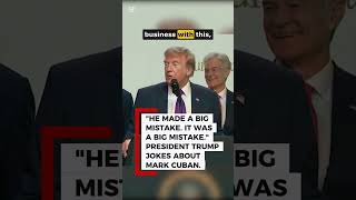 Trump JOKES About Mark Cuban's 'BIG MISTAKE' Endorsing Harris #viral #shorts