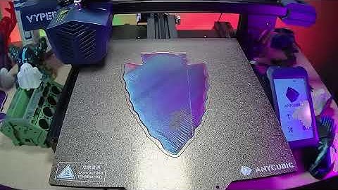 Satisfying 3D Prints Time Lapse Time-lapse Episode 47 Anycubic Vyper NFL Chiefs Plaque