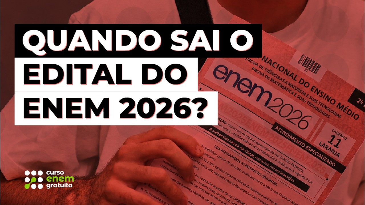 Edital Enem 2026: datas, inscrição e tudo que já sabemos