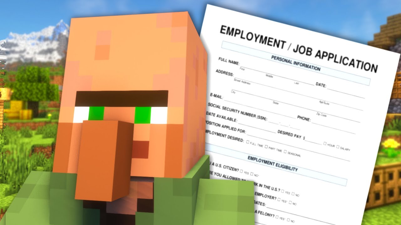 Jobless Minecraft Skin How to Deal with Unemployed Villagers. - YouTube